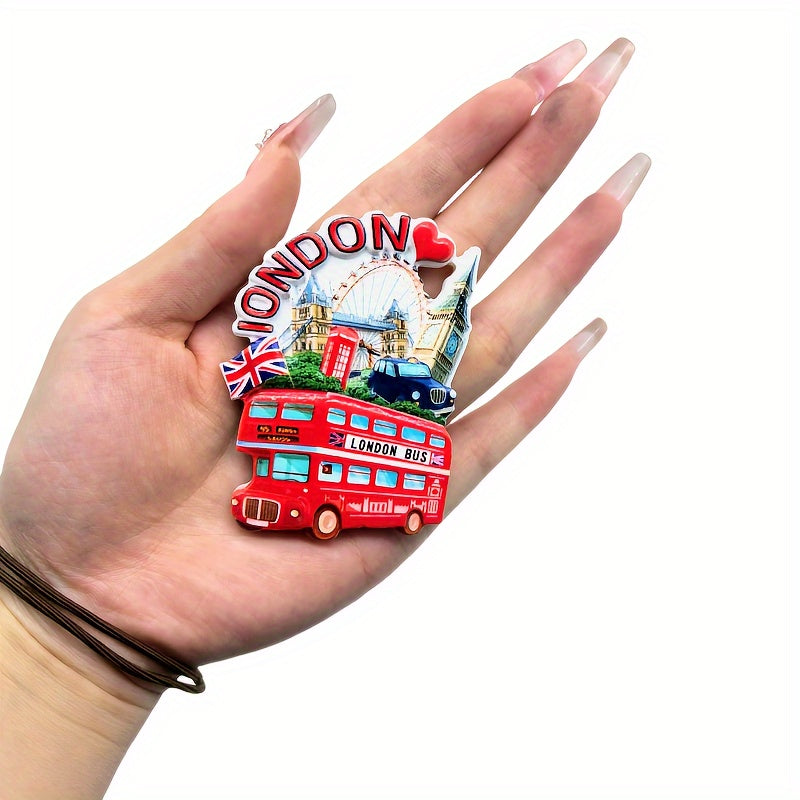 1pc United Kingdom perfect combination of London landmarks fridge magnet souvenir classic phone booths royal guards red buses London Eye Blue Jewels 2 Elizabeth Tower Tower Bridge the perfect gift for London lovers