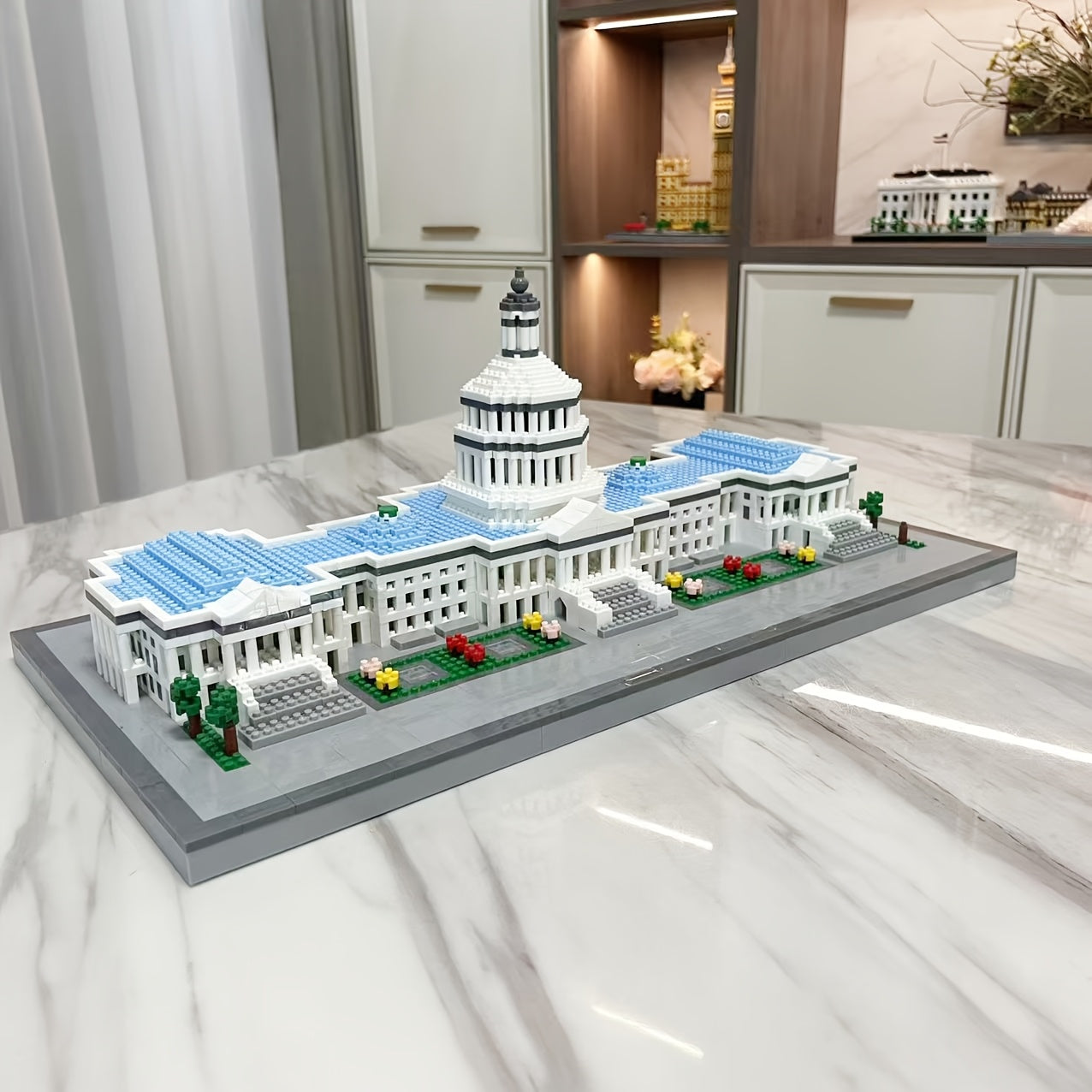 Challenge World Famous Landmarks 2899pcs Capitol Building Wooden Model Threedimensional Assembly Educational Collectible Artistic Display Birthday Christmas Toy Gift