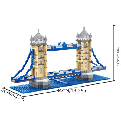 Unlock the British Style London Bridge Iconic Landmark Building Blocks  A Classic Immersive Thames River Assembly Puzzle for Relax and Collectible Gift 1410pcs