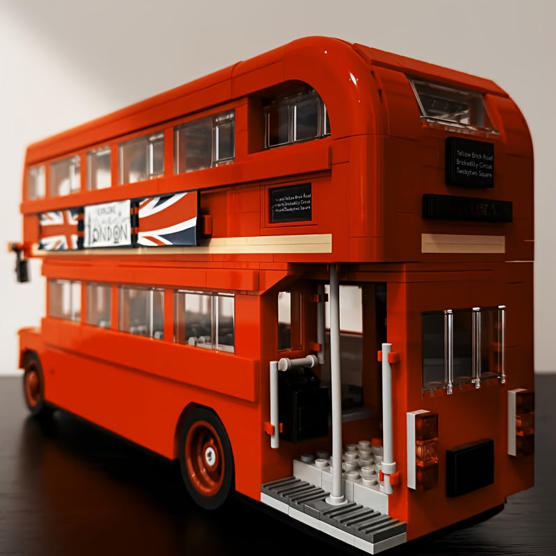 1687pcs London DoubleDecker Bus Building Block Model Toy for Sightseeing And City Stroll Collectibles And Ornaments